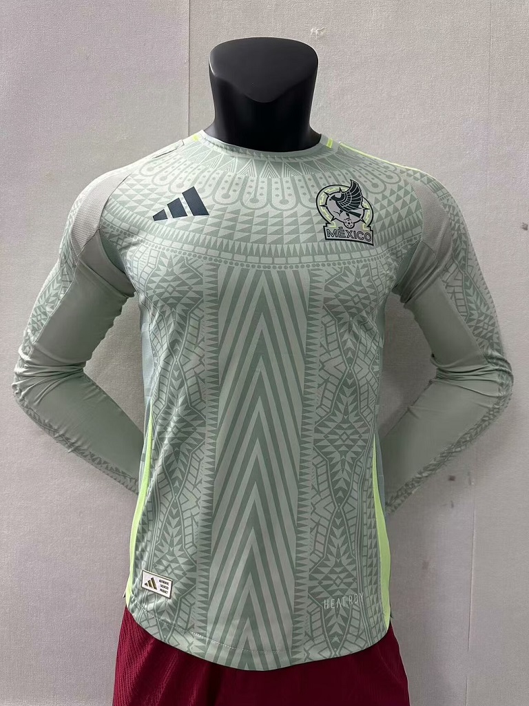 AAA Quality Mexico 2024 Away Grey Green Long Jersey(Player)